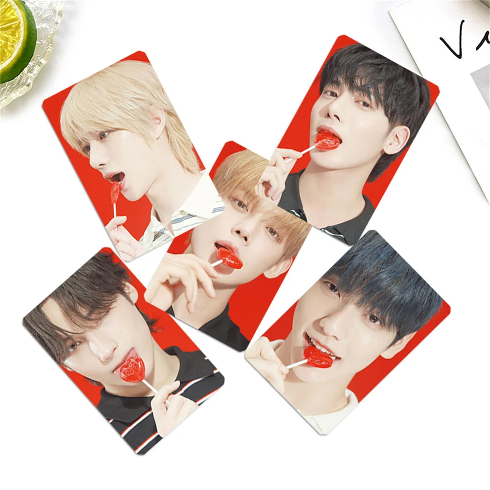 5pcs KPOP SOOBIN YEONJUN BEOMGYU TAEHYUN HUENINGKAI LOMO Card Photocard Double Sides Card Gift Fans Collection