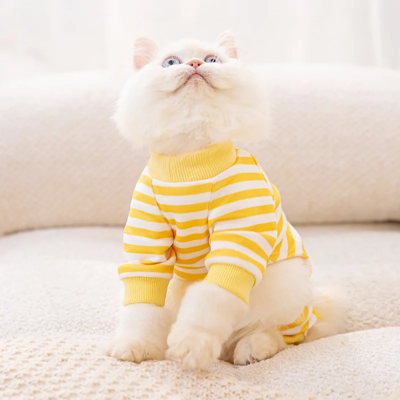 Cat Clothes Warm Home Clothes Cute Style Four-Legged Air-Conditioned Suit Kitten Puppy Teddy Pet Cat Clothes