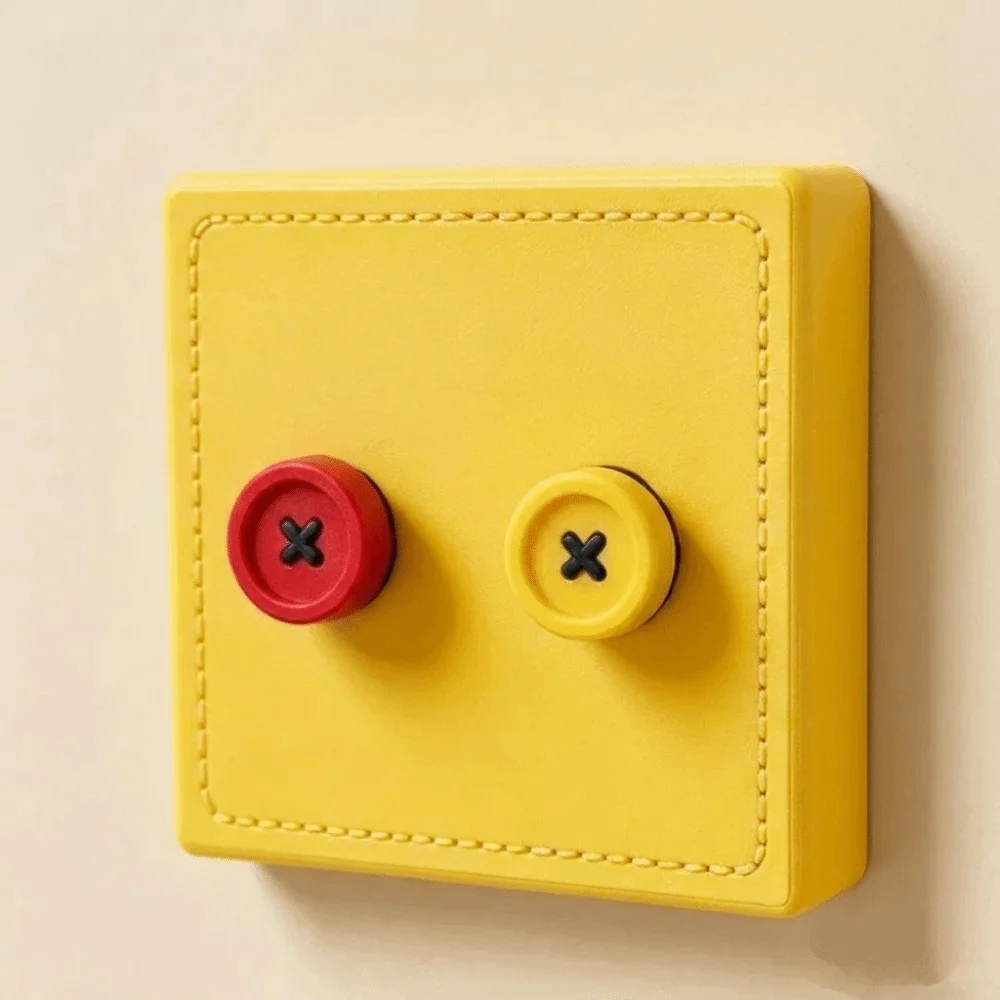 Wall Switch Accessories 1/2/3 Gang Switch Cover Decorative Retro Switch Panel Creative 3D Printed Light Switch Plate Bedroom