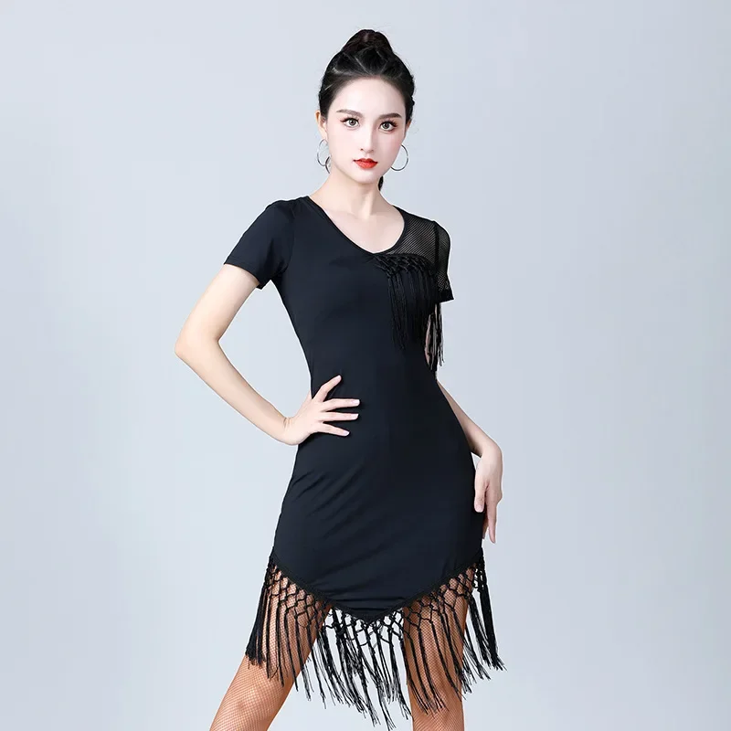 

Latin Dance Female Adult Professional Dance Costume Practice Costume High-end Performance Modern Classical Samba Evening Dress