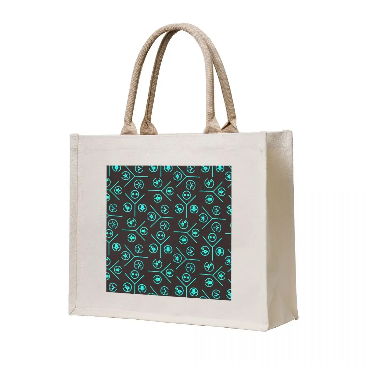 

Halo 3 ODST Wall Symbols Blue Tote Bag Custom bag tote bag men Women's shopper Woman shopper