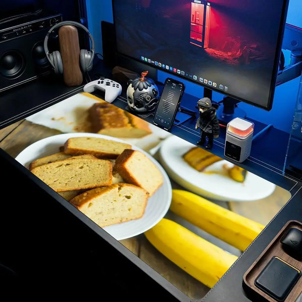 

Bread breakfast Mouse Pad large keyboard mouse desk pad non-slip rubber gaming mouse pad laptop mouse carpet