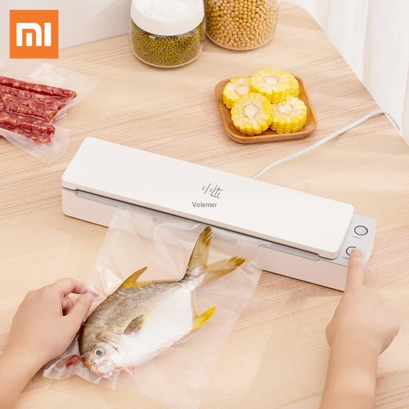 Xiaomi Youpin Xiaoda – Machine de scellage sous vide automatique 220V, Machine d'emballage sous-vide domestique pour aliments, stockage des aliments