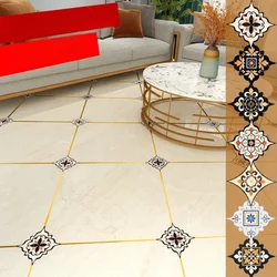 18pcs 11x11cm home Decor Tile Seam Sticker Waterproof PVC adhesive Floor Stickers Living Room Bathroom Kitchen wall decoration