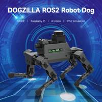 12DOF Quadruped Bionic 4-Legged AI Robot Dog Electronic Kit for ROS2 Raspberry Pi 5 Support Python Programming RVIZ Simulation