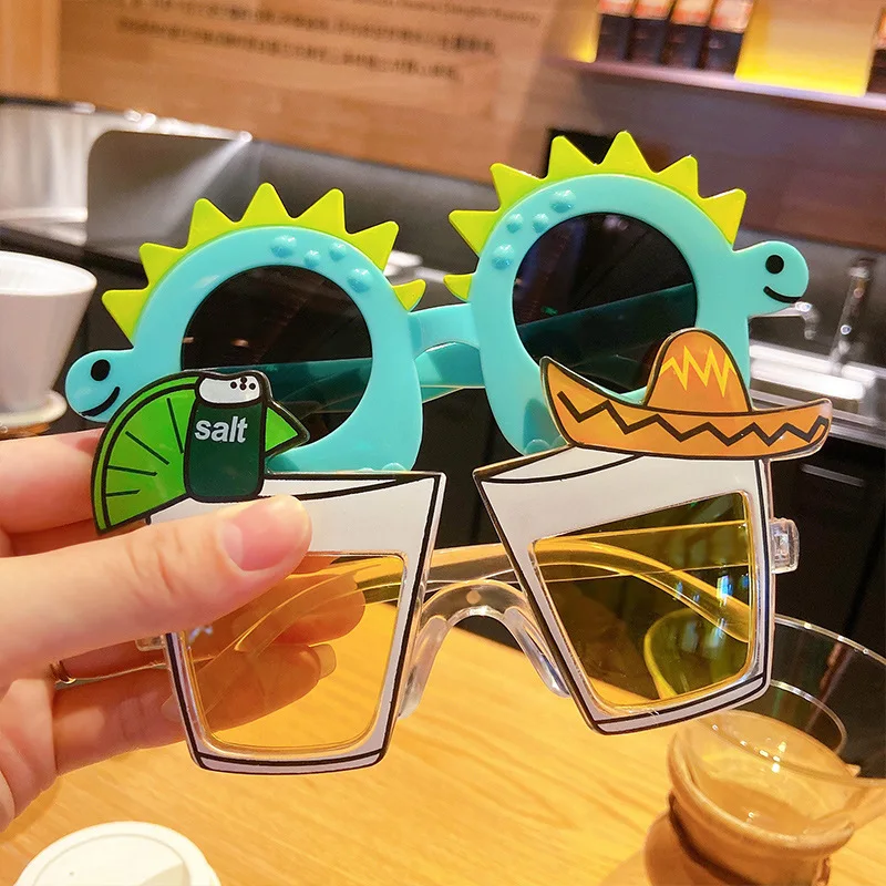 Summer Children Cartoon Shark Shape Children Sunglasses UV Protection Glasses Children\'s Photo Props Kids Eyewear