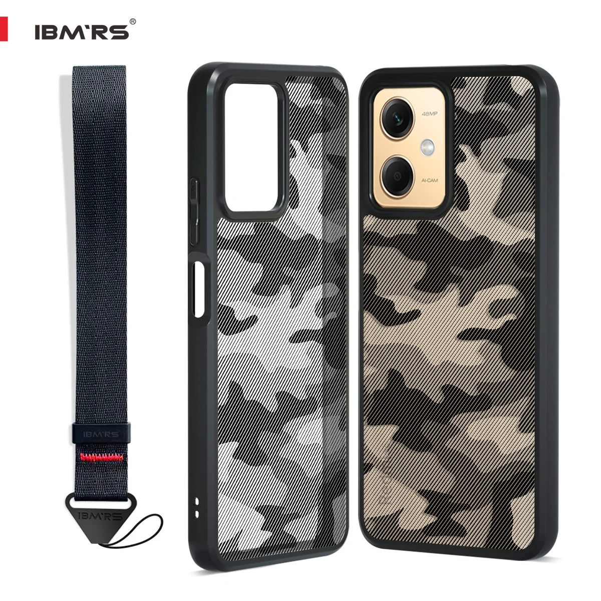 

IBMRS for Redmi Note 12/12R Pro/Poco X5 5G with Lanyard Case, Shockproof Anti-Scratch Cover with Raised Camera Edges