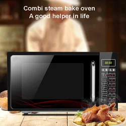 Multi Functional 20L Combi Steam Baking Oven Automatic Intelligent Predetermine Flat Pate Heating Light Wave Microwave