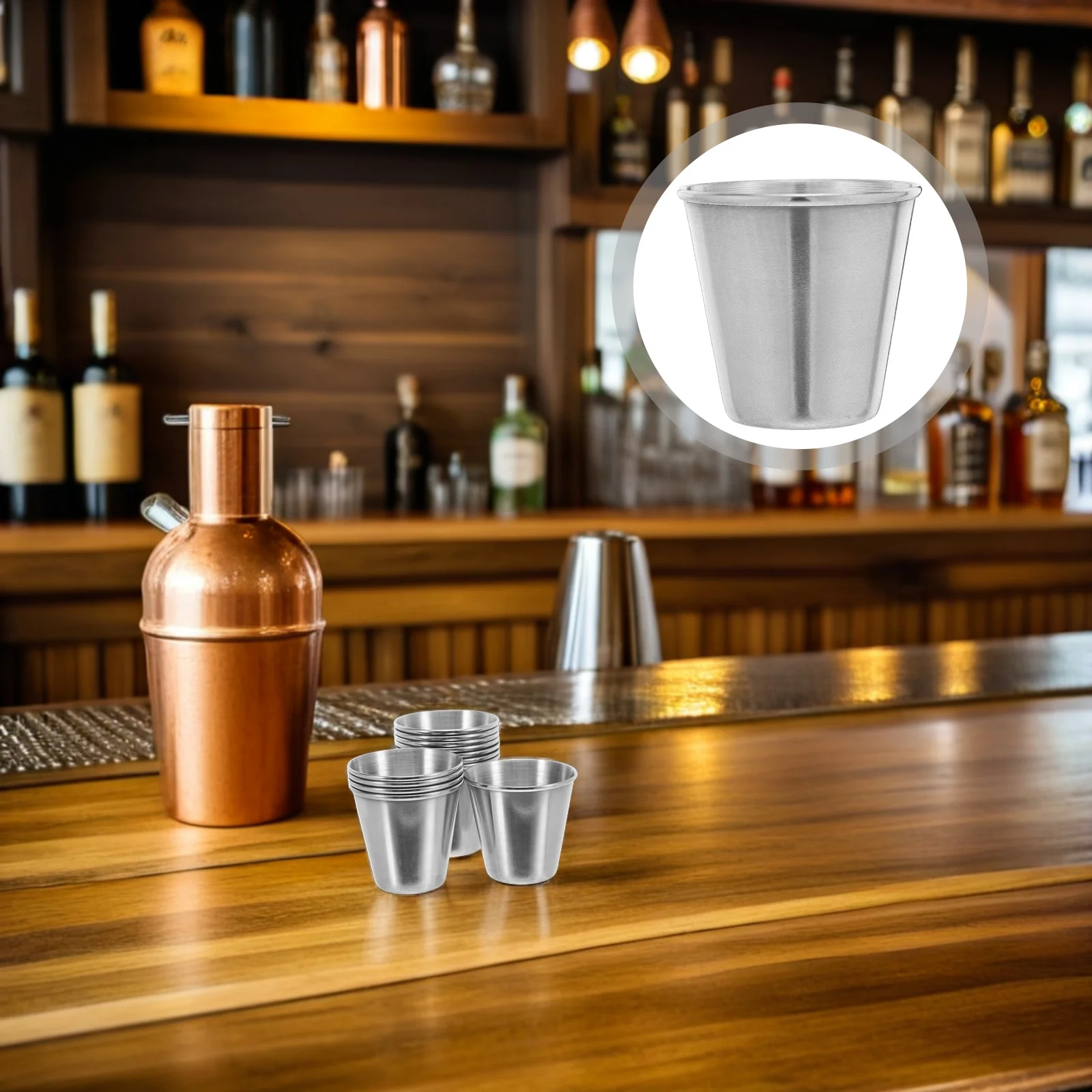 12 قطعة 30 مللي أكواب من الفولاذ المقاوم للصدأ متعددة الأغراض أوعية شرب معدنية للمنزل بار Ktv الأطراف الخارجية أكواب القهوة للتخييم #1