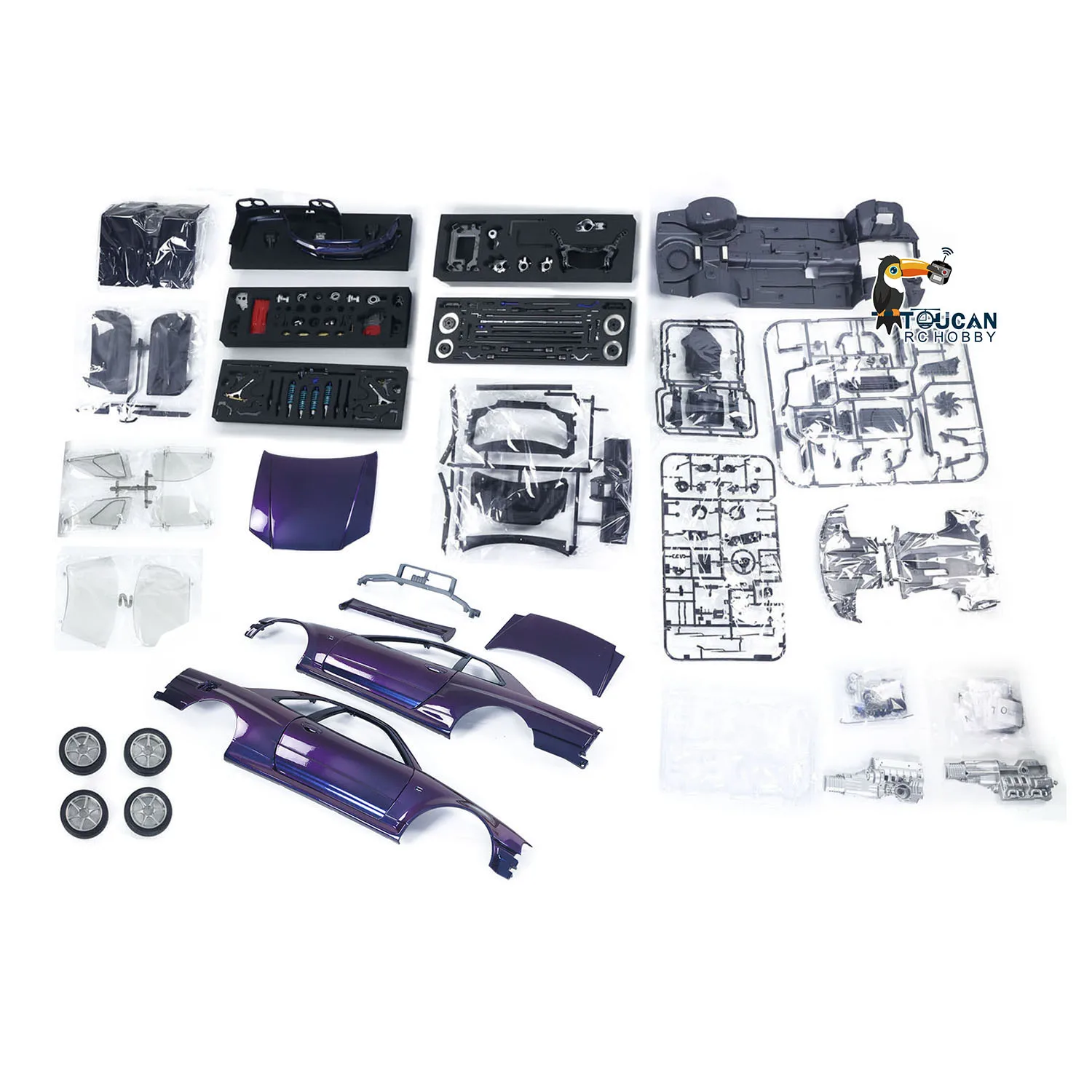 

Capo RC Racing Car R34 Midnight Purple for 1/8 Remote Control Drifting Unassembled Kits Model Toy Boys Gift TH22449
