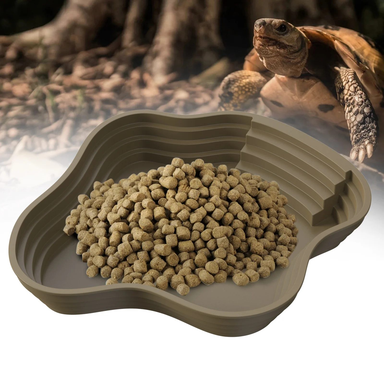 Turtle Bathing Basin, Frog Bathing Basin, Can Also Be Used as Food Bowl and Water Basin, Suitable for Reptiles and Amphibians