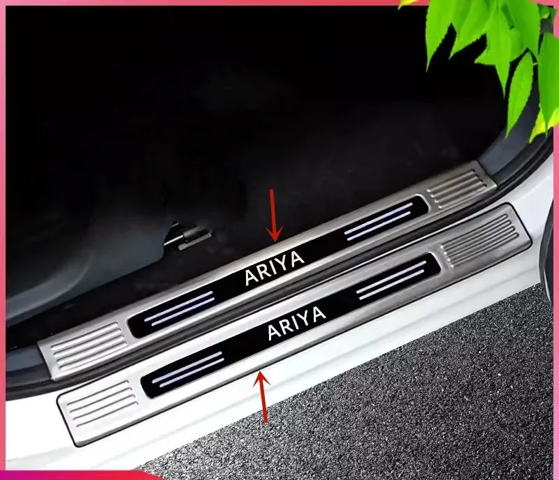 For Nissan ARIYA 2022-2024 stainless steel car threshold guard plate trunk threshold guard plate anti-scratch car accessories