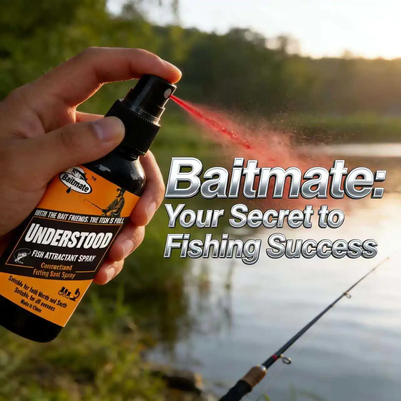 Spray Attractant pour Poissons 60 ml - Contient des appâts naturels pour attirer le bar, la truite, la raie, le saumon, la carpe et le poisson-chat - Convient aux eaux douces