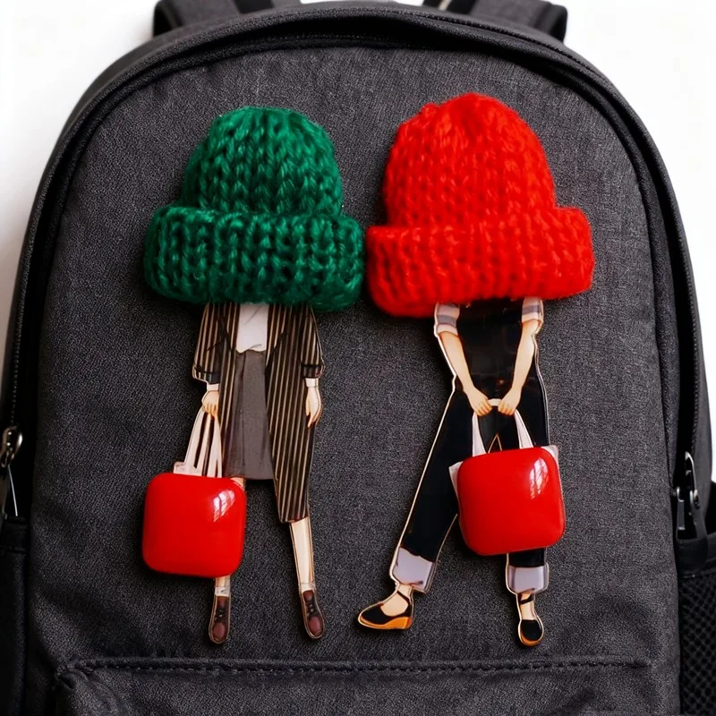 Cute Brooch For Woman Lady Acrylic Brooch Pins Suit Dress Clothing Accessories Christmas Gifts about 9cm