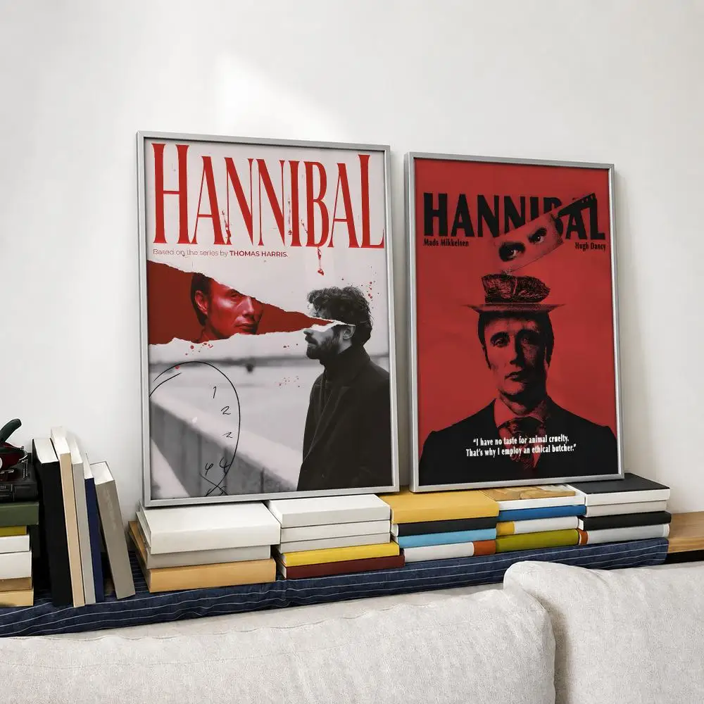 TV Series Hannibal Poster Self‑Adhesive Waterproof PP Poster Coffee House Bar Wall Art Sticker Room Home Decor