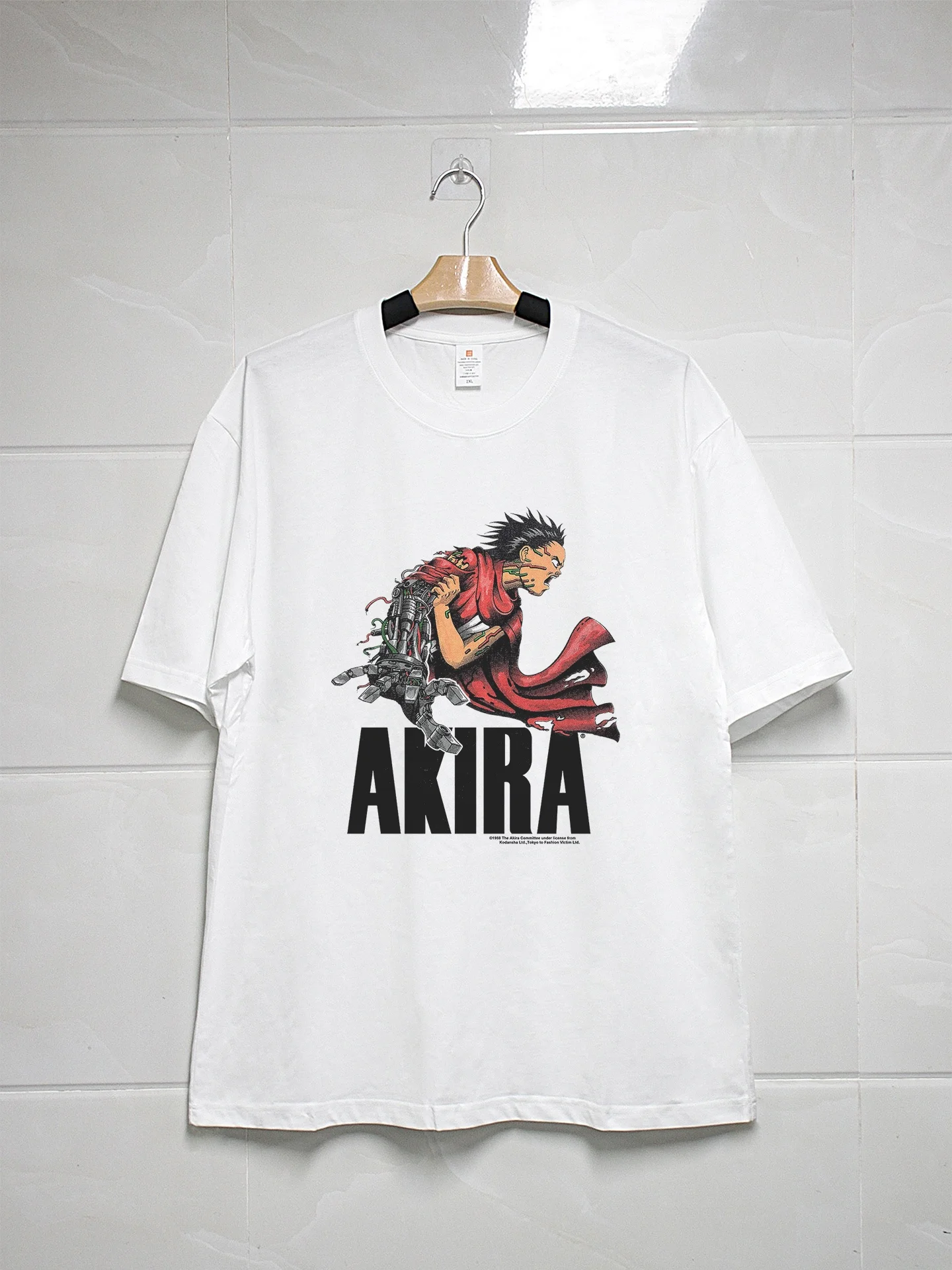 Retro47 Akira Vintage Japanese Manga Loose Fit Cotton T-Shirt Unisex Short Sleeve Breathable Comfortable Summer Tee
