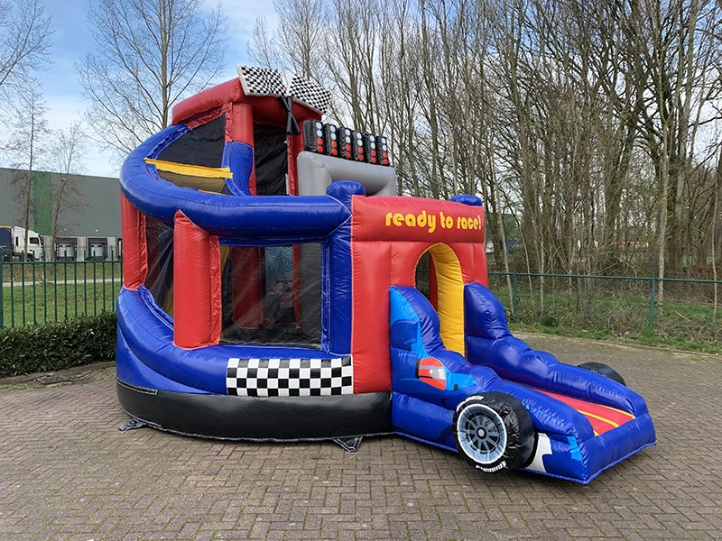 Customize 6mx4.5mx 4m Outdoor Children Giant Inflatable Racing Car Jumping Castle