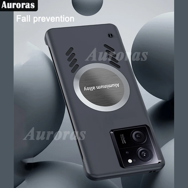 Auroras For Xiaomi 13T Pro Case Ultra-Thin Bezel-less Magnetic Suction Sheet Hard Shell For Xiaomi 13T Cover Fundas