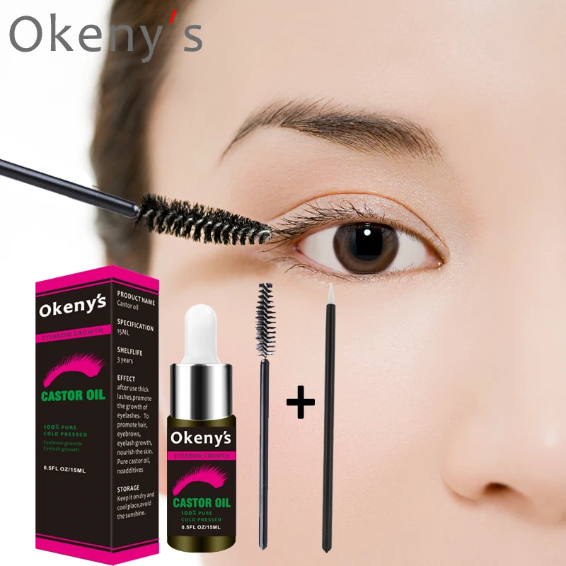 15ml Castor Oil Eyebrow Growth Serum Eyelash Nutrition Enhancer Growth Lifting Eyelashes Thick Eye Lashes Mascara Makeup Product