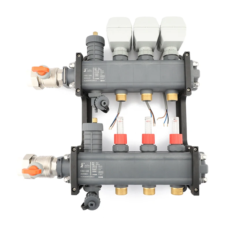 

HVAC System Water Floor Heating Manifold with Flow Meter