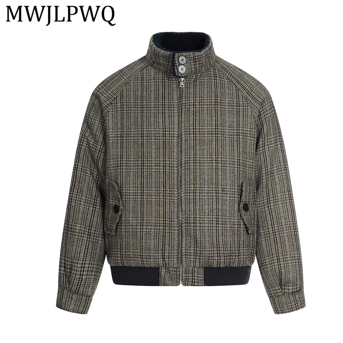 

MWJLPWQ 2026 New Spring Winter Warm Commuter Coat Men's Clothing American Street Style Pattern Tide Quilted Cotton Jacket 21929