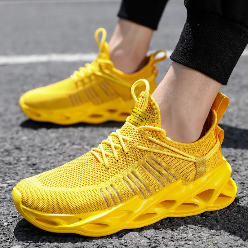Lato Hot sprzedaż moda czerwone męskie trampki oddychająca siatka rozmiar Unisex 36-46 platforma wysokiej jakości buty sportowe męskie buty trenerów