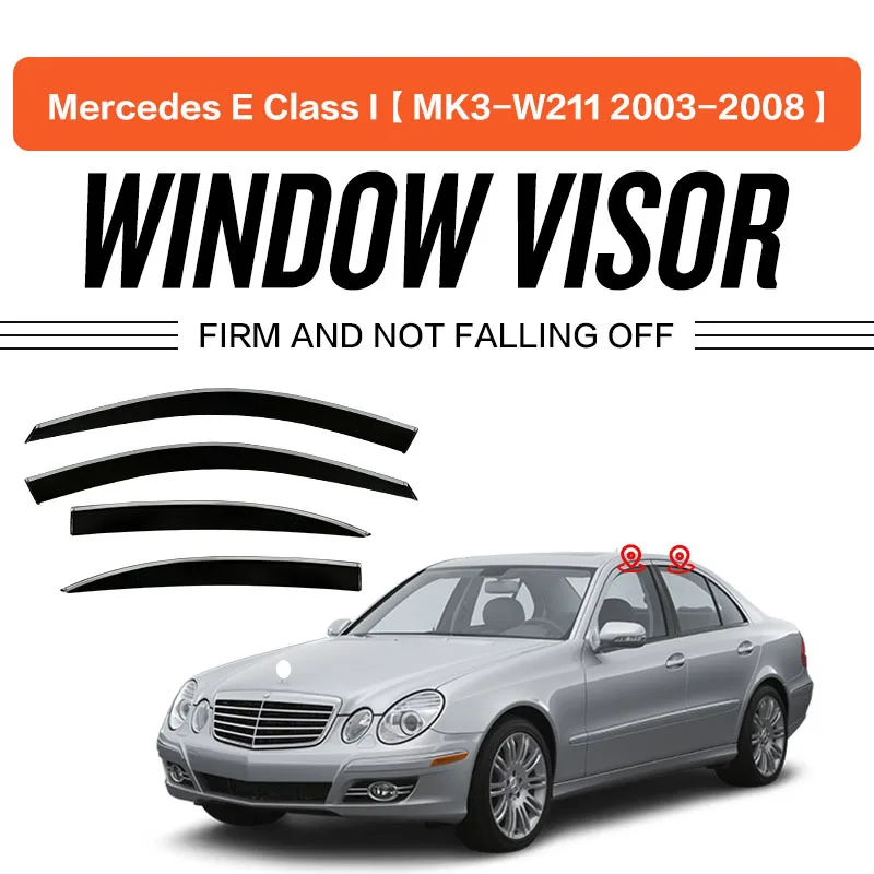 For Mercedes E Class I Window visor Weather Shield Side Window Deflector Car windshield weather shield Car accessories