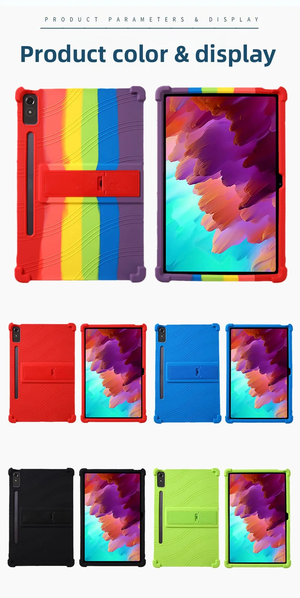 FÜR Lenovo Xiaoxin Pad Pro 12.7 P12 Hülle Silikon Stoßfeste Standabdeckung TB370FU TB240FC Drop – Detail 9