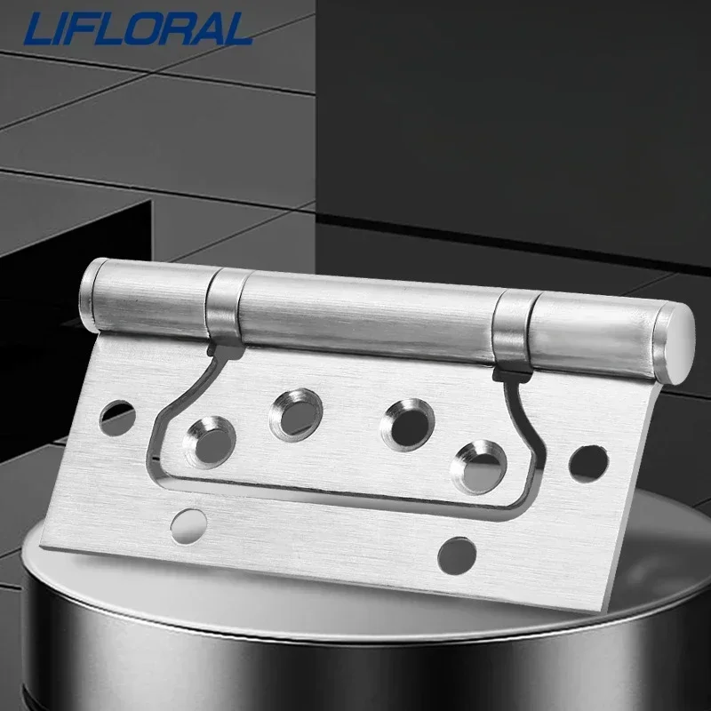 5Box/10pcs 4*3*3 Inches Flush Hinge Stainless Steel Invisible Hinge Slotless Internal Threaded Hinges Cushion Hinges Door Closer