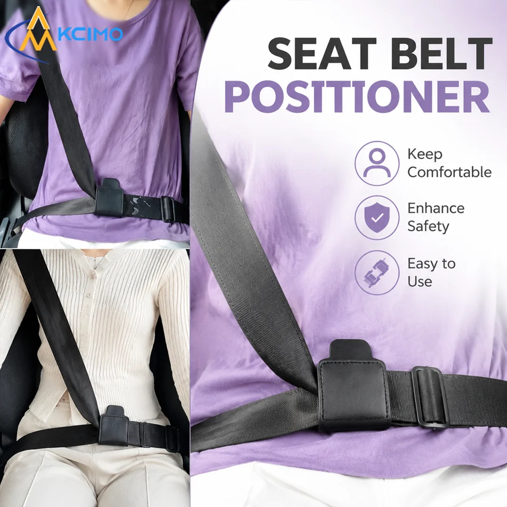 Universal Car Seat Belt Stabilizer Clip, Anti-Vibration Webbing Holder, Scratch-Proof Auto Interior Belt Organizer