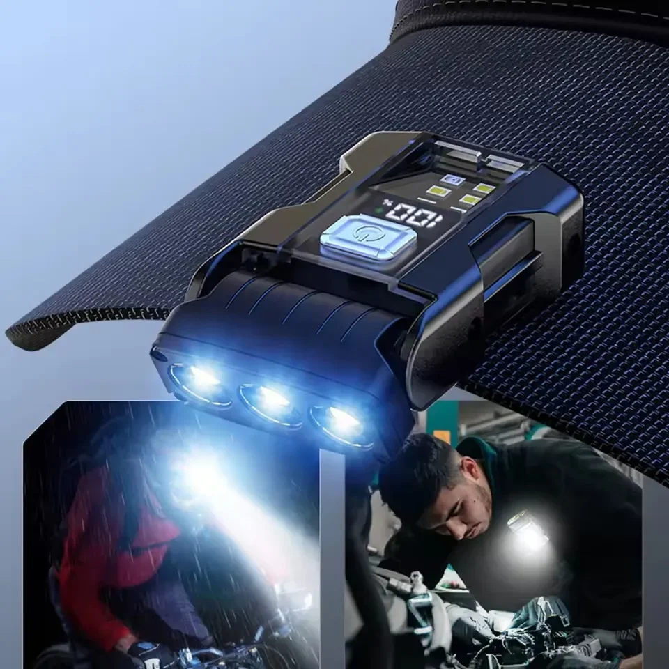 

USB-C Rechargeable COB Flashlight - Mini Camping Lantern With Hat Clip For Outdoor Emergencies