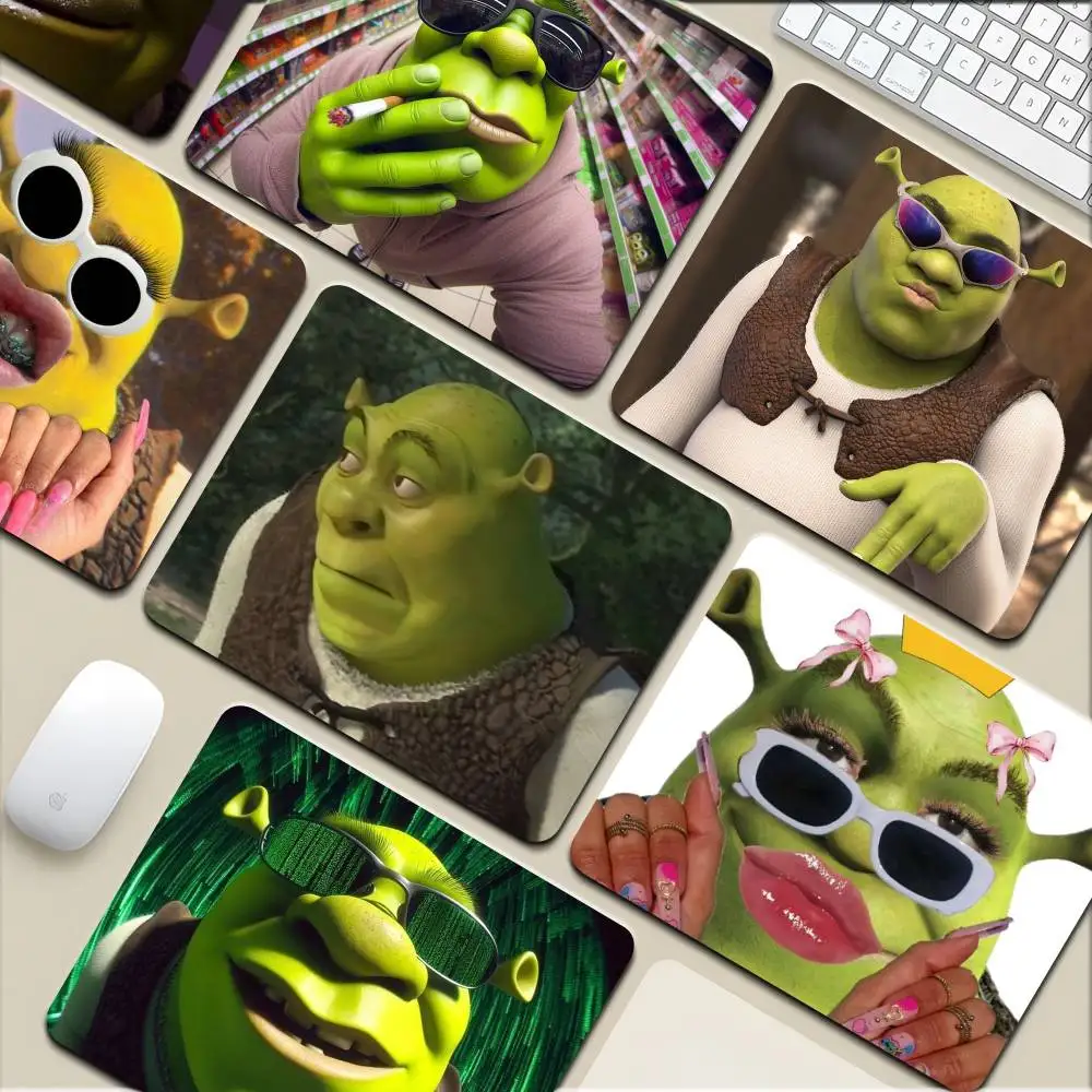 Niedliches lustiges S-Shrek kleines Mauspad, Tastatur-Pad, Laptop-Kissen, rutschfeste Schreibtischunterlage