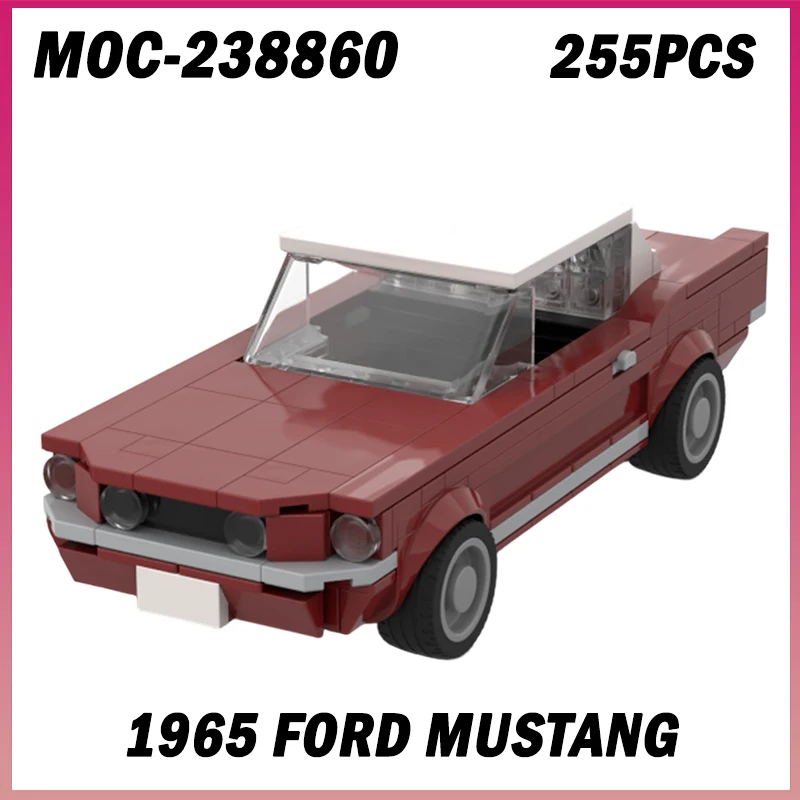 

255PCS MOC-238860 1965 Ford Mustang Car Speed Champions Supercar Model Building Blocks Toys Creative Brick Boy Birthday Gift