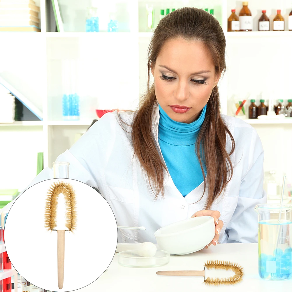 

5Pcs Beaker Cleaning Brushes Durable Wood Handle Practical Scientific Laboratory Cleaning Tools for Beakers Cups Small Glasses