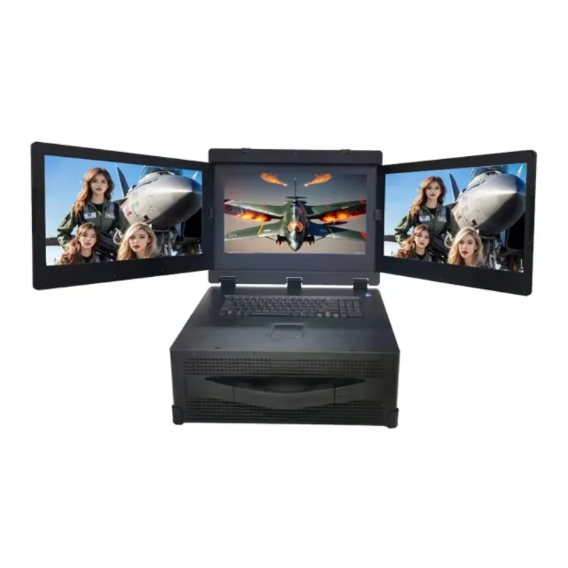 Computadora Industrial Portátil Zjc de 17.3 Pulgadas con Pantalla Triple (Opción 2K), Teclado Integrado, Tarjetas de Expansión para Ratón - Accesorio