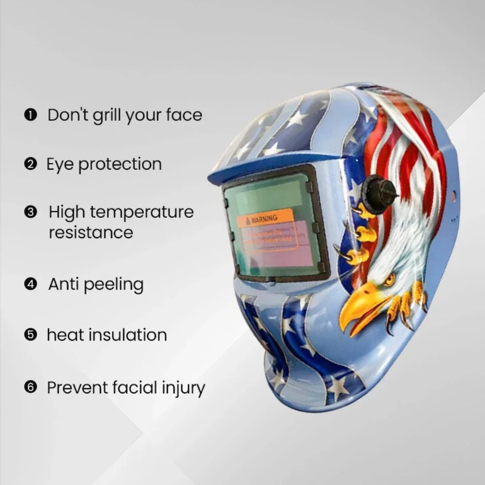 Welding Helmet Flame Resistant Function Protection Welding Mask with Glass Lens Automatic Darkening Welding Protection Mask