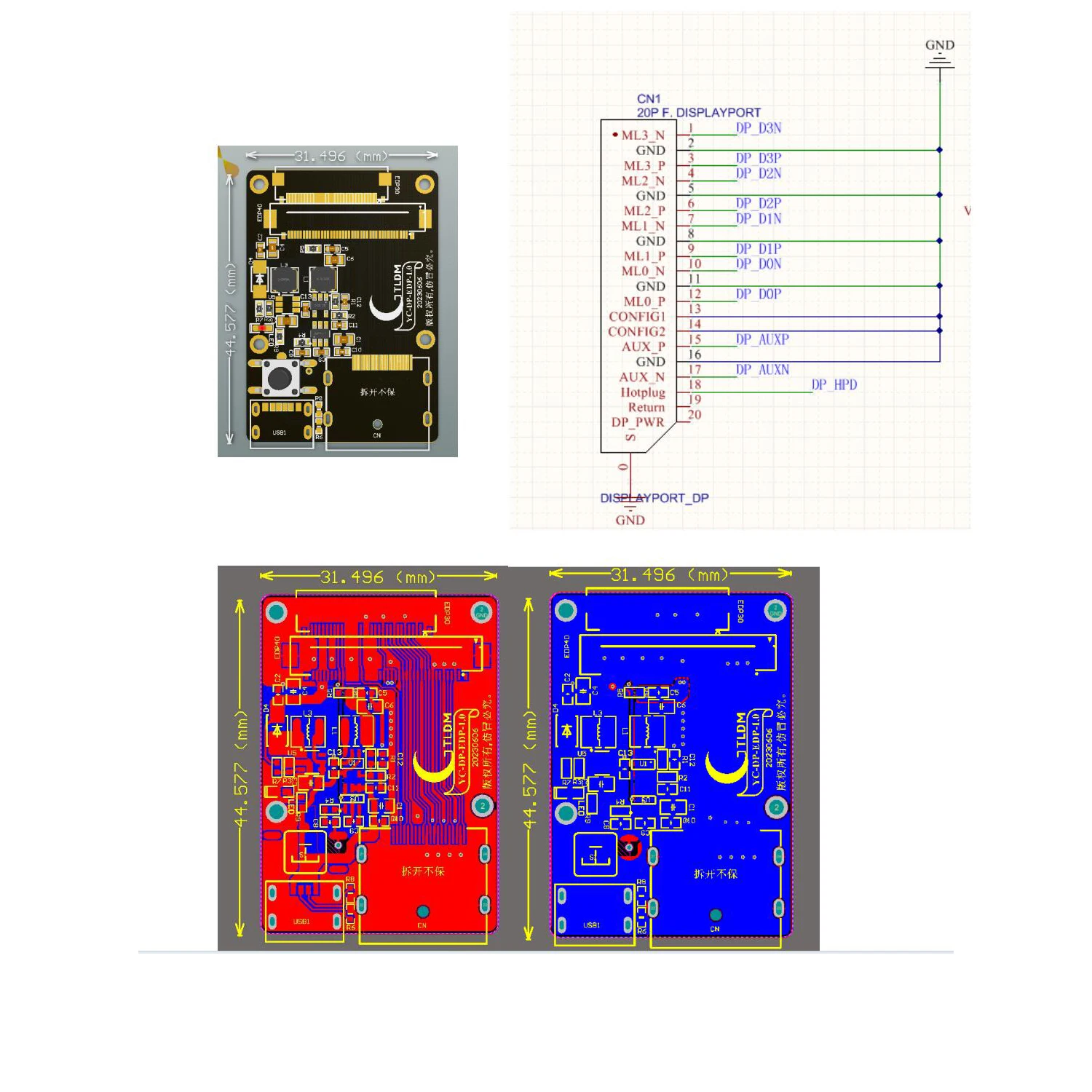 30P 40P DP To EDP Driver Board EDP Signal Adapter Board EDP Cable 4k 8K For 30pin 40pin 2lan 4lan Computer PC LCD Display Screen