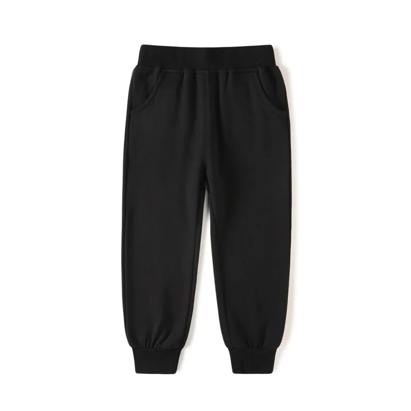 1 Stück Kinder Einfarbige Graue Jogginghose mit Elastischem Bund und Taschen, Frühling Herbst Freizeithose für Jungen und Mädchen – Detail 9