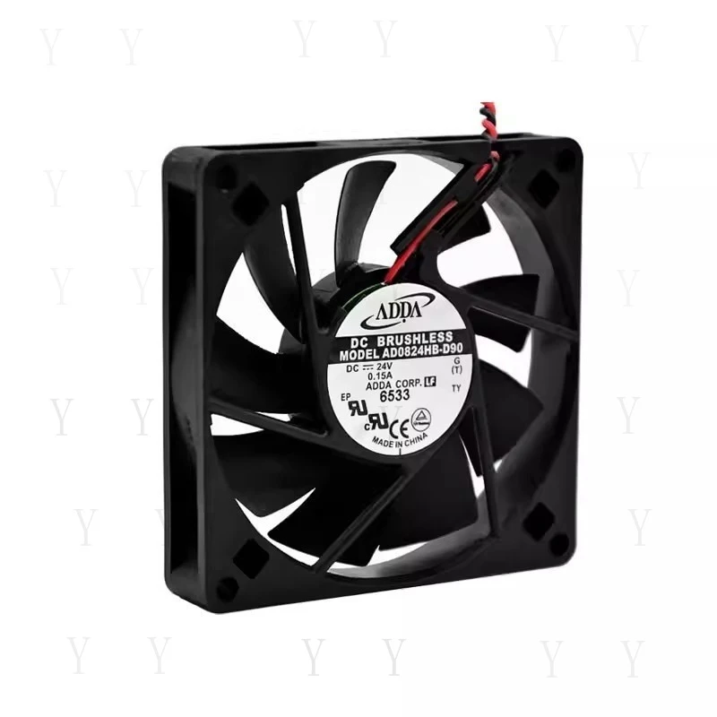 Y+  1 pcs for ADDA AD0824HB-D90 8015 DC24V 0.15A 2-wire high-quality cooling fan