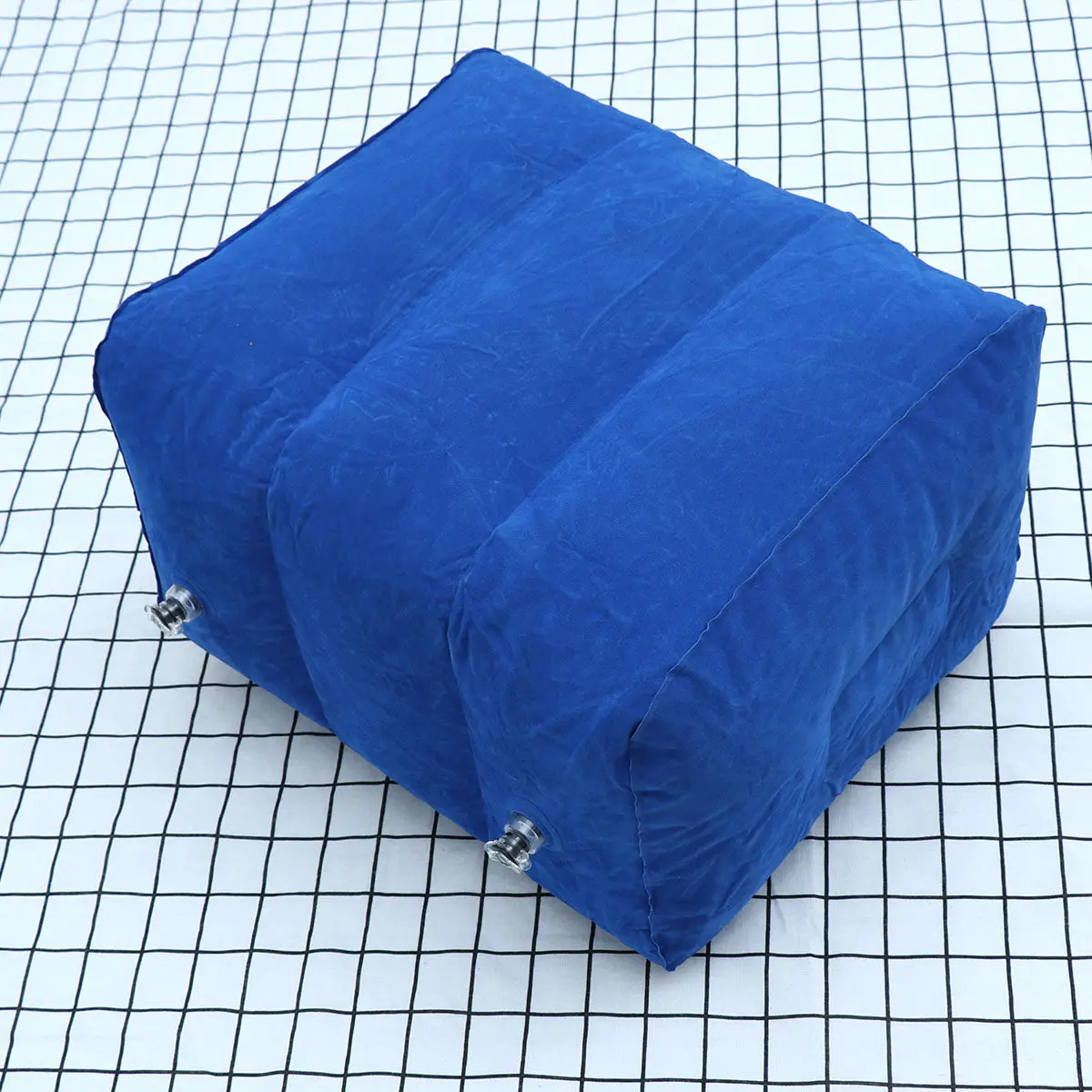 Inflatable Travel Foot Rest Pillow for Airplane, Portable Leg Elevator for Long Flights, Car, Office