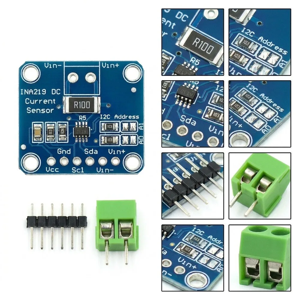 6pcs INA219 I2C Current Power Sensor Module with Wide Range Measurement for Arduino For Raspberry Pi Applications