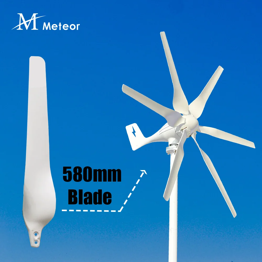 Nylon Wind Turbine Blades 580mm 810mm For Horizontal Wind Turbine Generator Windmill High Strength DIY Blades With Hub And Hood