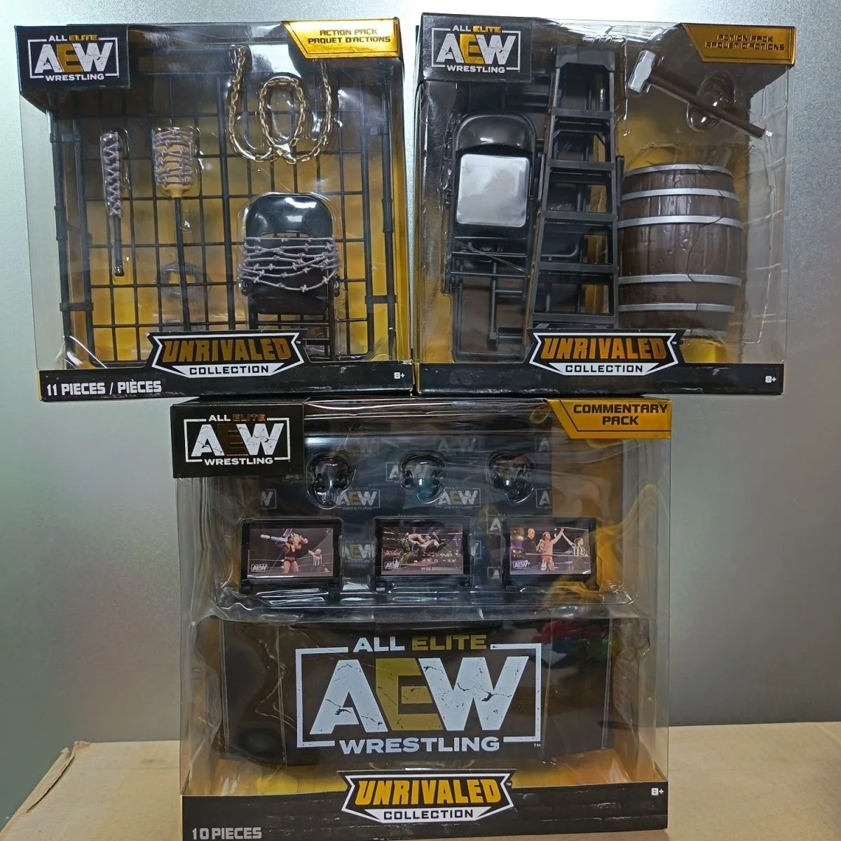 Accesorios originales raras AEW para figura de acción, colección de exhibición de figuras de lucha libre, regalo de Festival