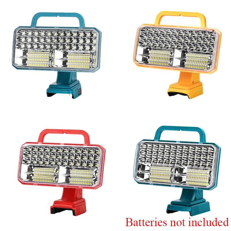 

Портативный аварийный светильник для Makita/DeWalt/Milwaukee/Bosch/Black&Decker/Craftsman 18-20 В, литиевые батареи, светодиодный рабочий фонарь, фонарик