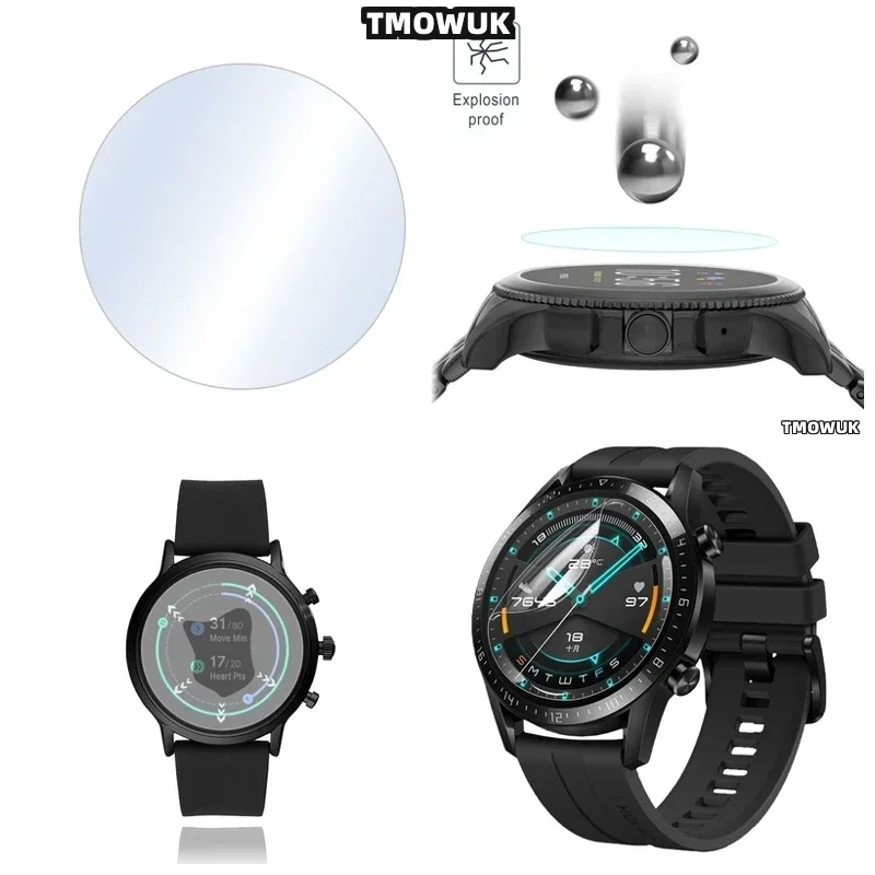 

Для FOSSIL Gen 5 5E 6 42MM 44MM - ультратонкая защитная пленка из закаленного стекла с твердостью 9H, устойчивая к царапинам, HD-защита экрана для умных часов
