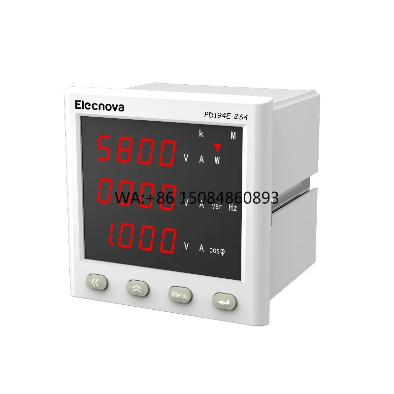 

120×120mm Three Phase Bidirectional AC Digital Power Meter RS485 Modbus Solar PV Grid Energy Measuring Instrument