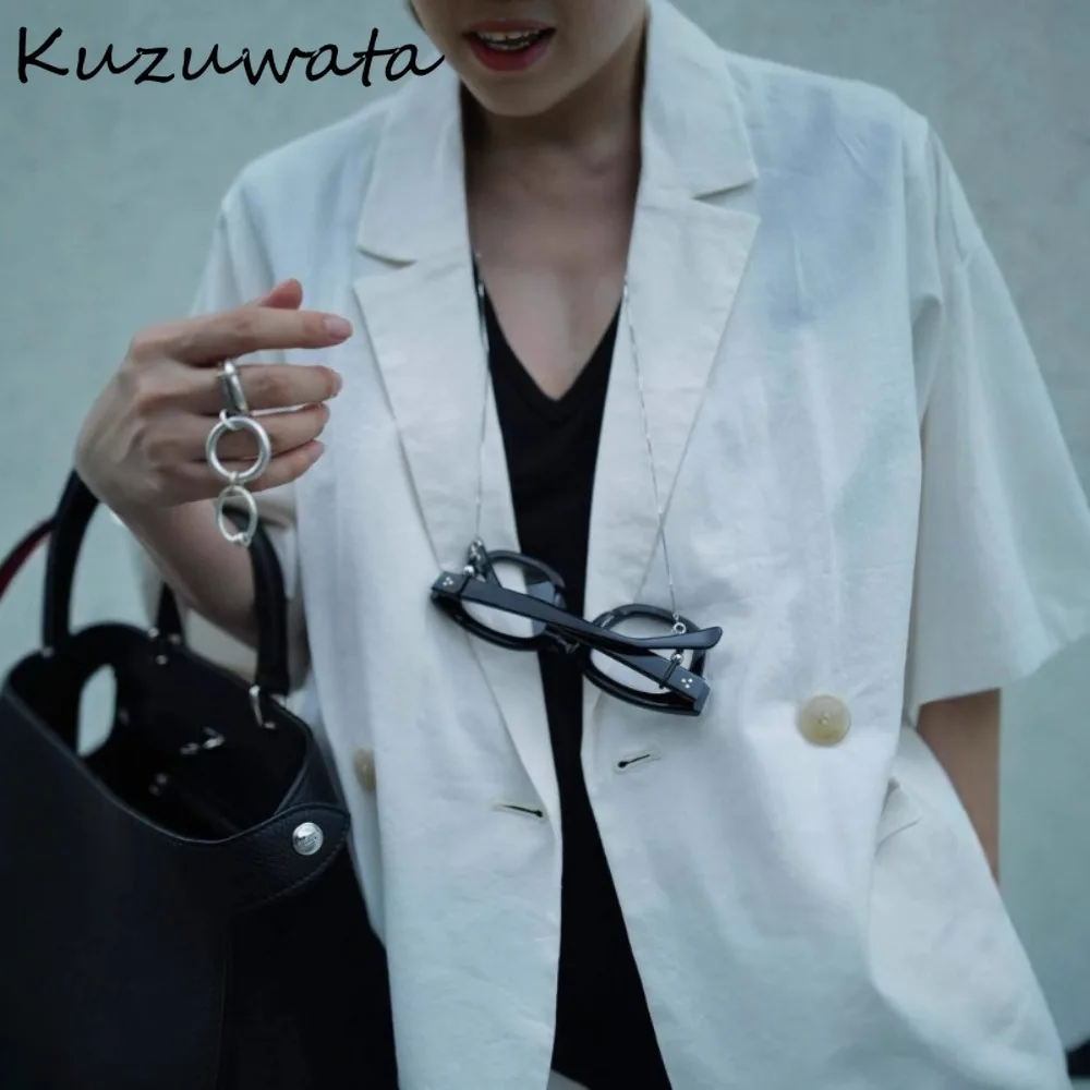 

Kuzuwata Loose Mid-length New Vintage Coat Fashion Turn-down Collar Trendy All-match Jacket Japan Streetwear High Street Outwear