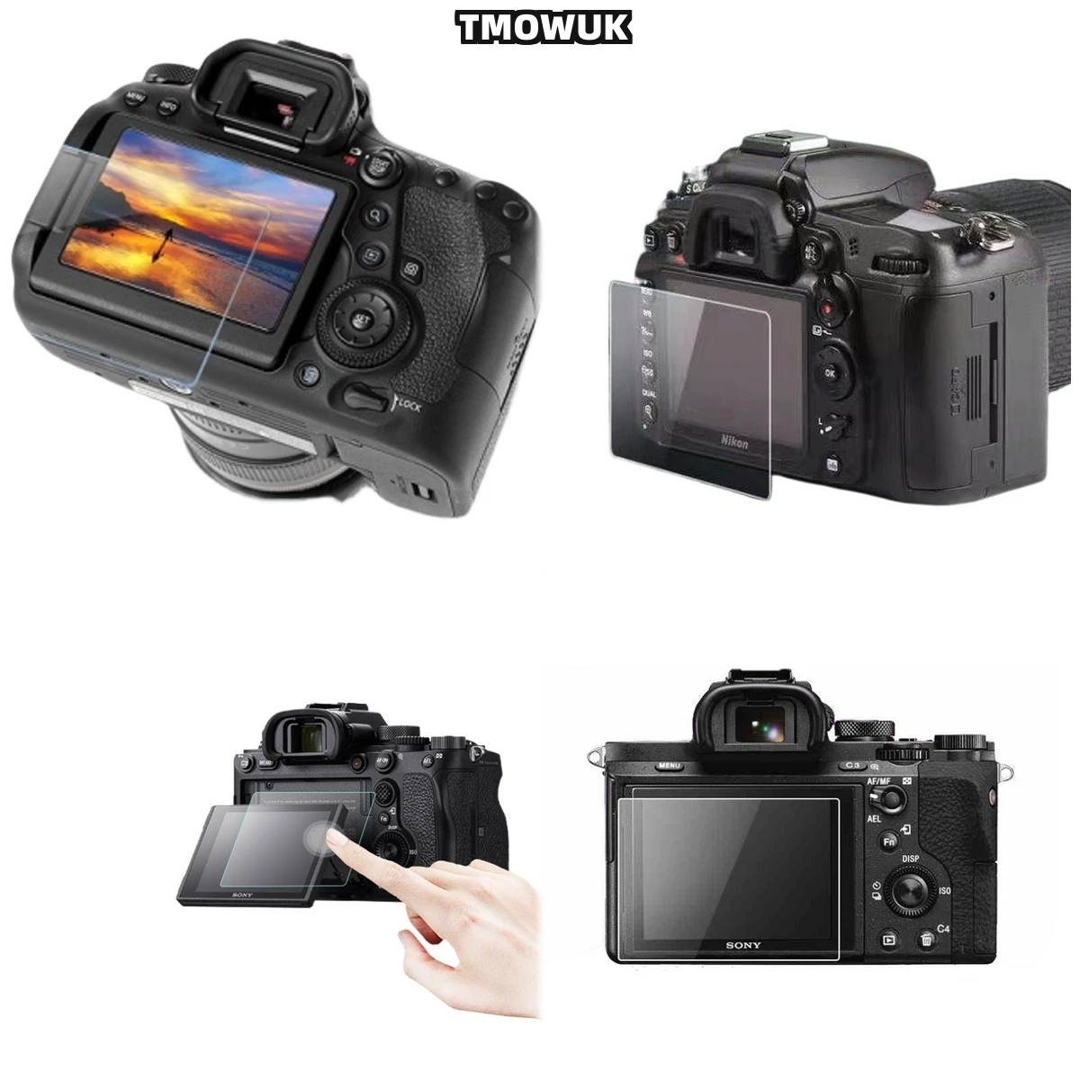 

​​For Canon 650D 9H Tempered Glass Screen Protector - Anti-Glare Anti-Fingerprint HD Crystal Clear Anti-Scratch Film For Rebel T