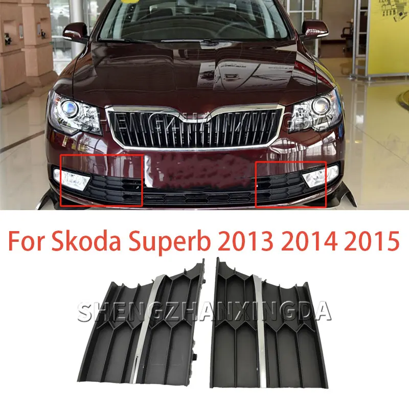 Shengzhan Xingda Is Suitable for Skoda Speedy 2013 2014 2015 Fog Light Frame Front Bumper Lower Grille Trim Panel with Bright Strip