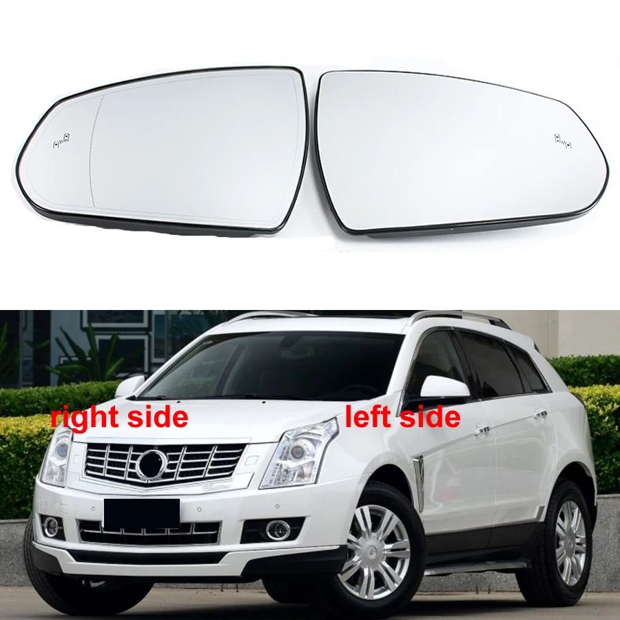 

For Cadillac SRX 2009 2010 2011 - 2015 Replacement Car Side Mirror Lens Rearview Reflective Lenses Glass with Heating Blind Spot